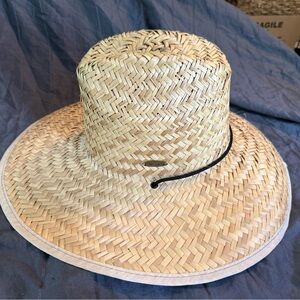 Original Panama Jack Straw Men's Sun Hat Adjustable Chin Cord Beach Outdoors O/S